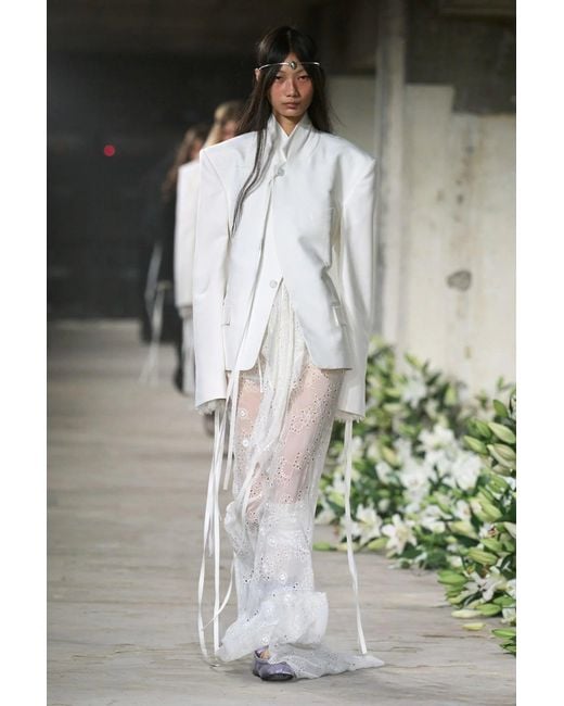 Ann Demeulemeester White Paloma Ballerinas