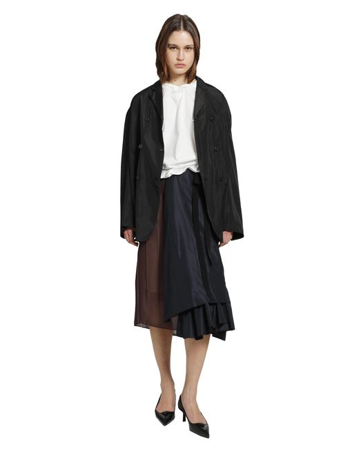 Prada Black Faille Patchwork Skirt