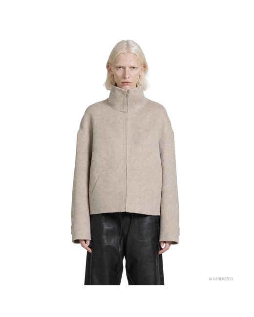 Acne Gray Wool Zip Jacket