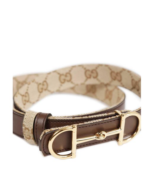 Gucci Natural Gg Canvas Horsebit Buckle