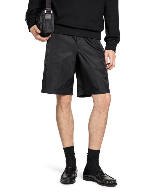 Prada Black Re-Nylon Shorts for men