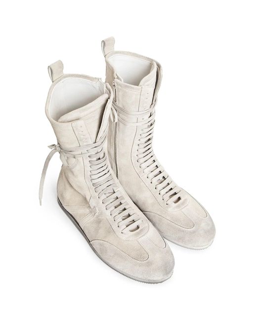 Ann Demeulemeester Natural Fides High-Top Boxing Sneakers for men