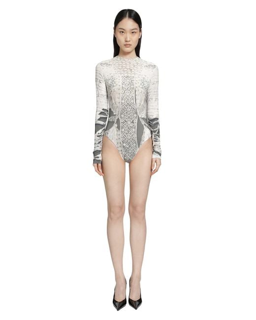 Dilara Findikoglu White Past Edges Bodysuit