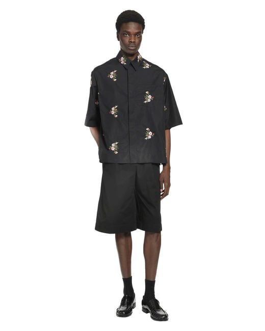Simone Rocha Black Boxy Pen Pocket Shirt for men