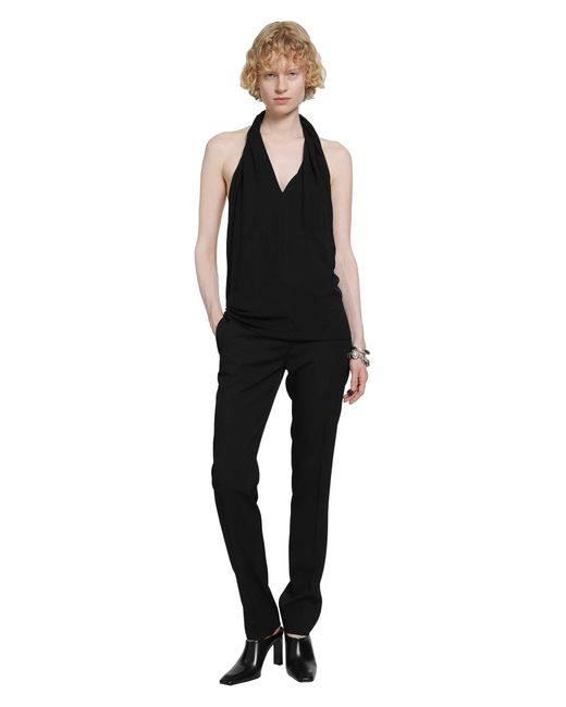 Totême Black Twisted Jersey Halter Top