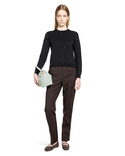 Gucci Black Gradient Gg Crystal Cardigan
