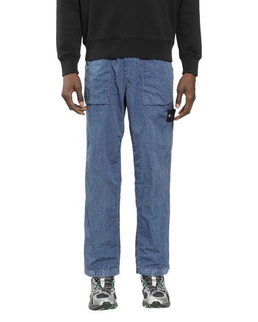 Stone Island Blue 3100001 Nylon Tc Trousers for men