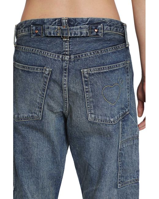 Human Made Blue Straight Denim Pants for men
