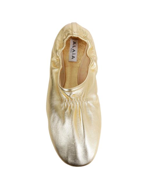 Alaïa White Supple Leather Slippers