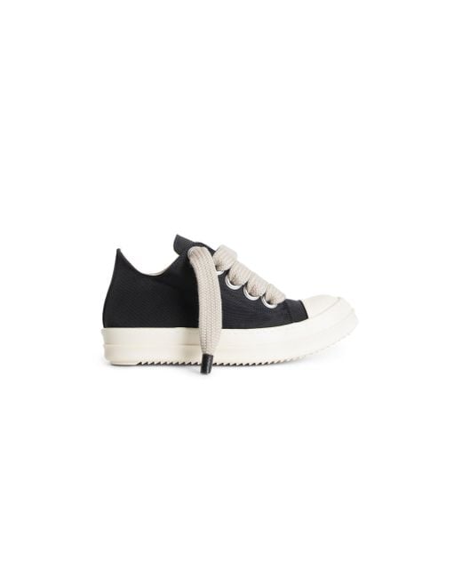 Rick Owens Black Concordians Jumbolace Low Sneaks