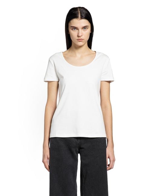 Max Mara White Cotton Jersey T-Shirt