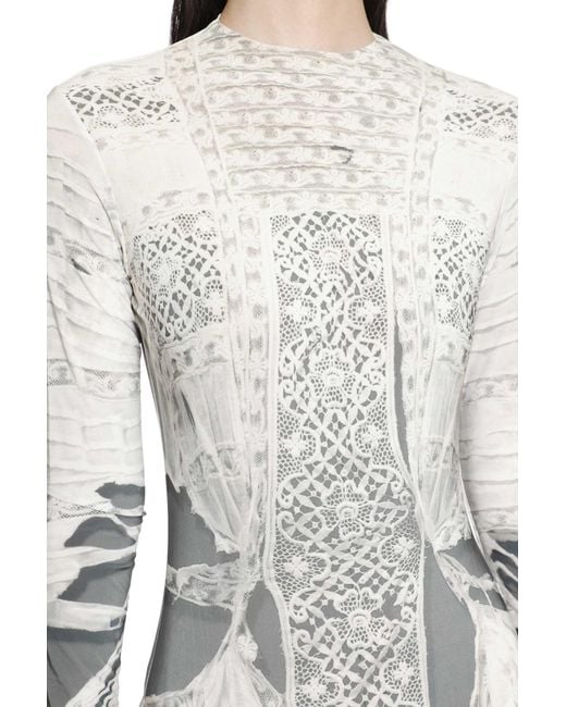 Dilara Findikoglu White Past Edges Bodysuit