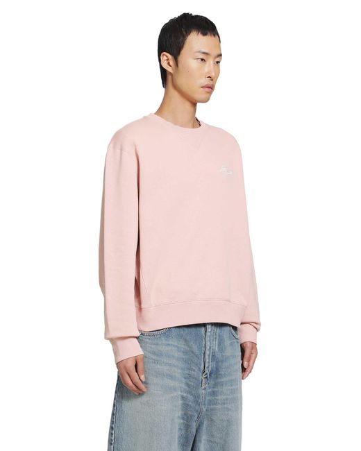 Acne Red Logo Fleece Sweatshirt for men