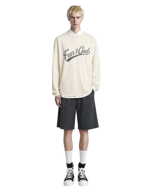 Fear Of God Natural Merch Long Sleeve Tee for men
