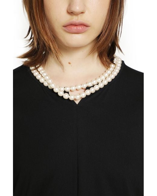 Junya Watanabe Black Cotton Jersey T-Shirt With Split