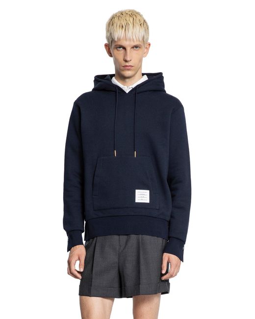 Thom Browne Blue Classic Loopback Rwb Hoodie for men