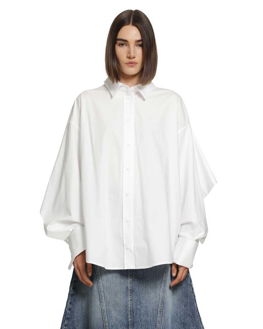 The Attico White Cotton Poplin Shirt