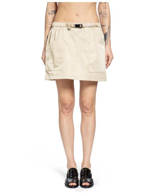 Prada Natural Re-Nylon Mini Skirt
