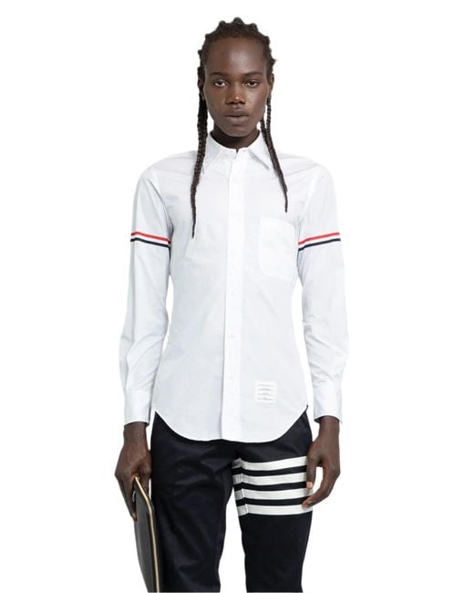 Thom Browne White Classic Button-Down Shirt for men