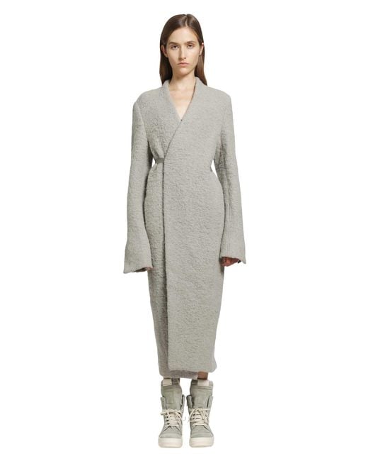 Rick Owens Gray Tower Soft Cyclops Coat