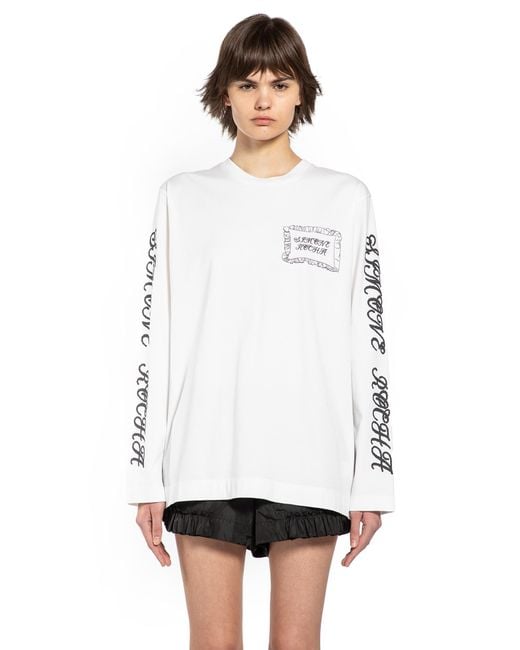 Simone Rocha White Daniel David Freeman Pillowcase Ls Tee