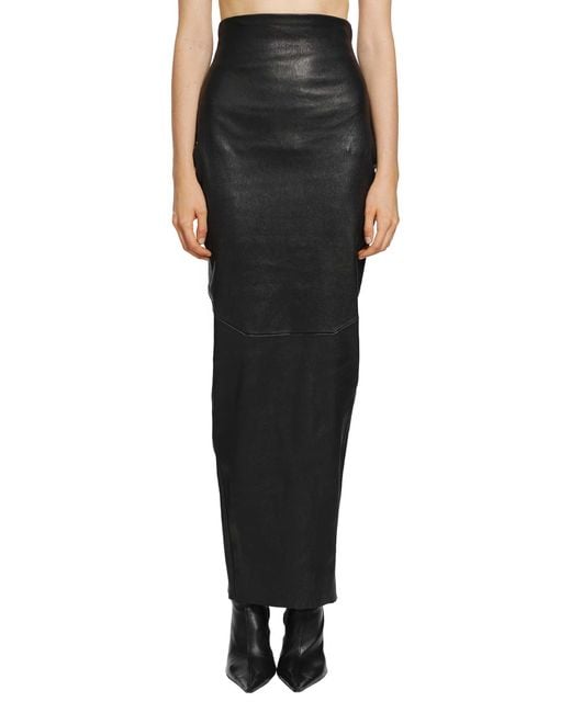 Rick Owens Black Tower Dirt Pillar Skirt