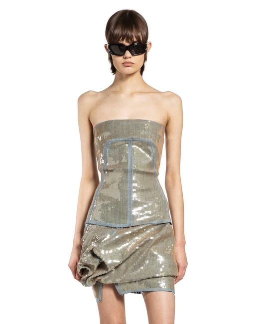 Rick Owens Gray Temple Bustier Top