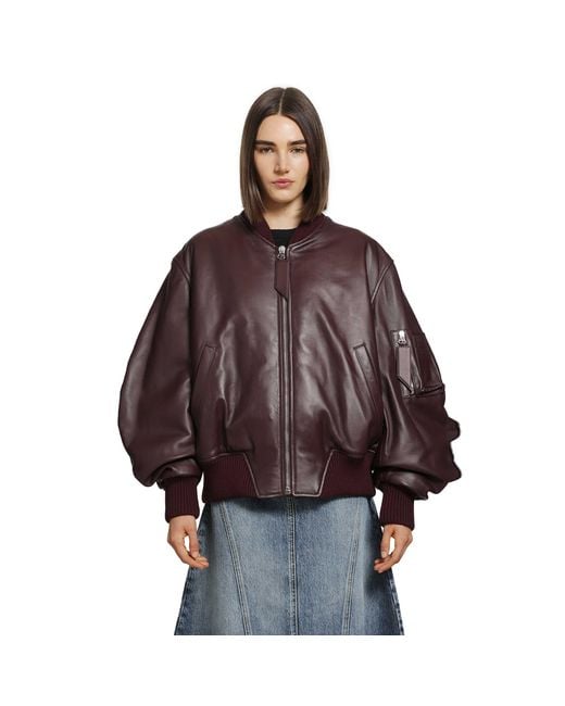 The Attico Brown 'Anja' Bomber