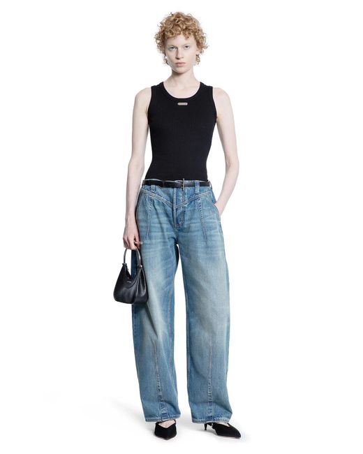McQueen Blue Placket Tank Top