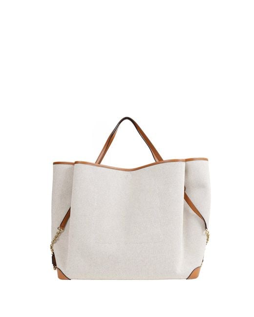Chloé White Clover Tote Bag