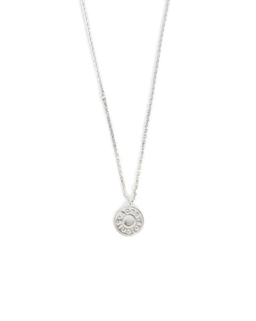 Acne White Denim Rivet Necklace