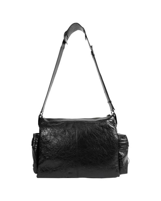 Balenciaga Black Le City Multipocket Crossbody Bag for men