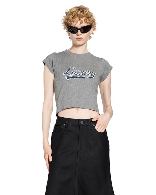 Balenciaga Black Luxury Script Shrunk T-shirt