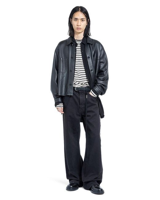 Ann Demeulemeester Blue Modest 5 Pockets Relaxed Flared Trousers for men