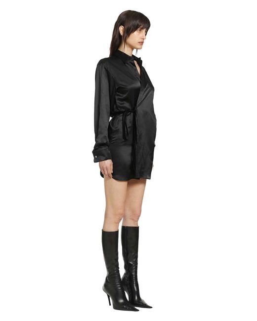 Balenciaga Black Wrap Dress