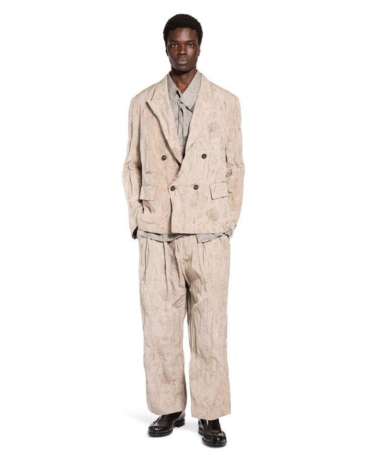 Ziggy Chen Natural Digital Print Double-Breasted Blazer for men