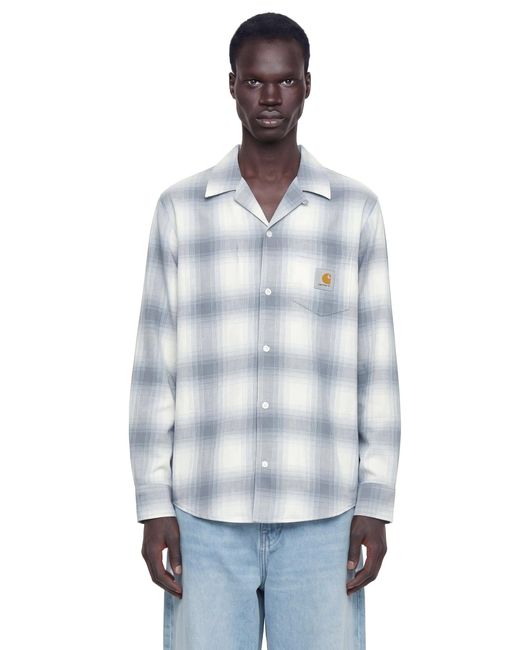Carhartt Blue L/Tyers Shirt Cotton Twill for men