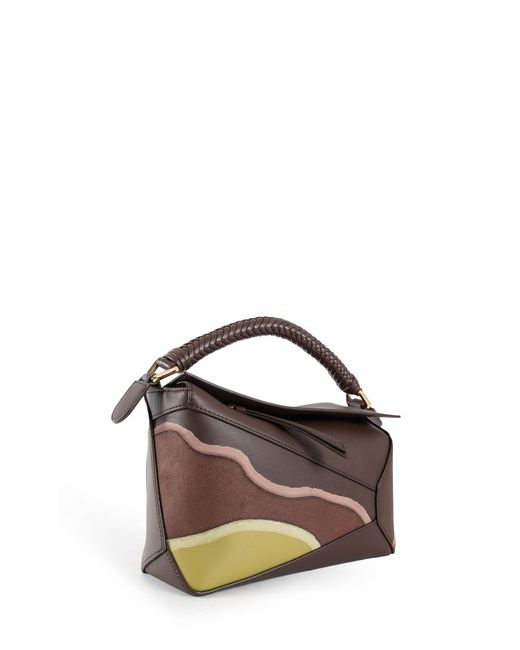 Loewe Brown Small Puzzle Edge Bag In Nappa Calfskin