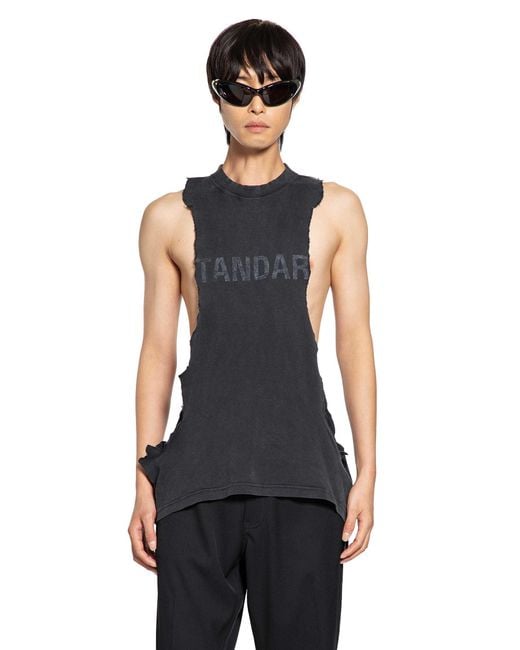 Balenciaga Ripped Tank Top in Black for Men | Lyst