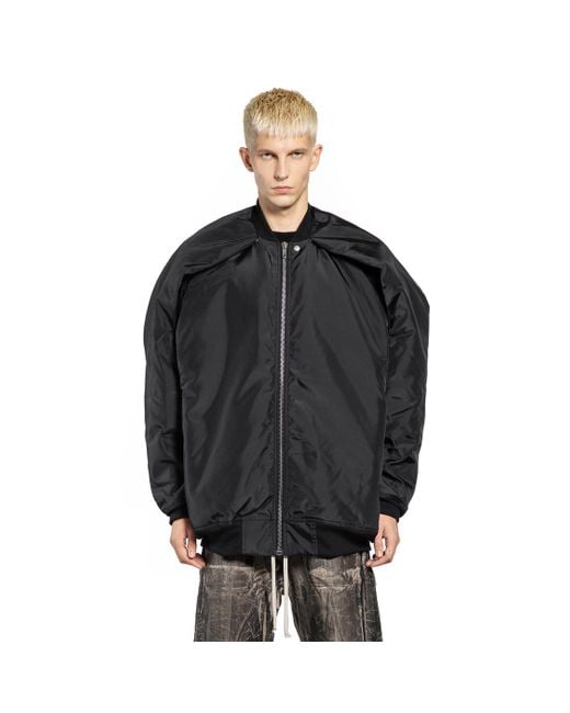 Rick Owens Black Convertible Jumbo Peter Flight Bomber Jacket for men