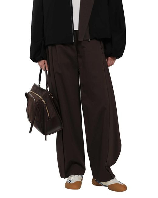 Loewe Brown Cotton Silk Trousers