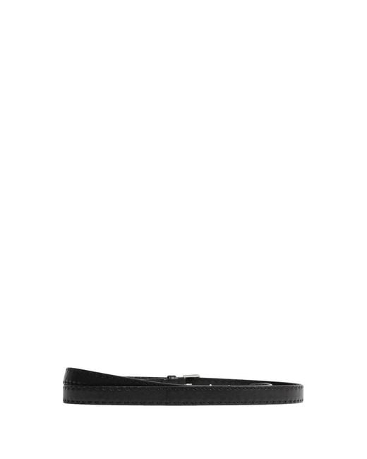 Prada Black Antiqued Leather Belt