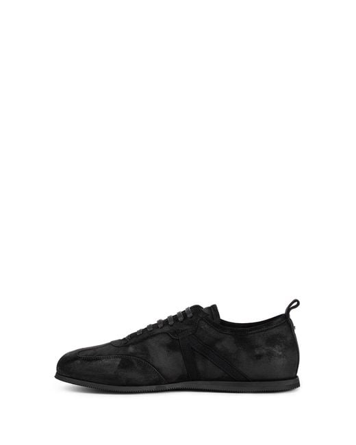 Ann Demeulemeester Black Siru Low-Top Boxing Sneakers for men