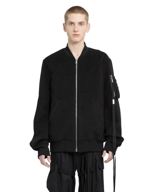 Ann Demeulemeester Black Dries Standard Bomber for men