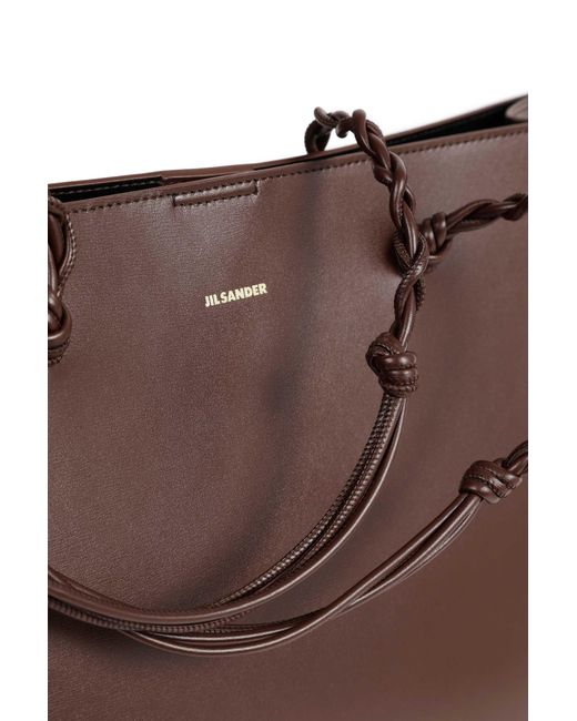 Jil Sander Brown Tangle Tote Bag