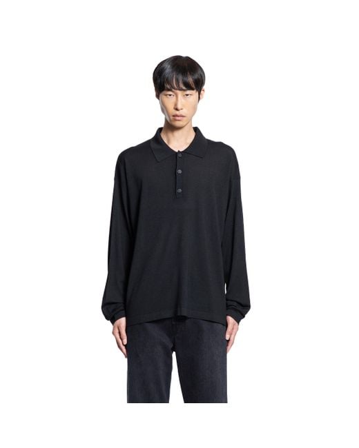 The Row Black Djon Polo for men