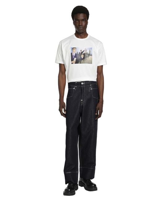 Junya Watanabe Black X Levi's Linen Denim Trousers for men