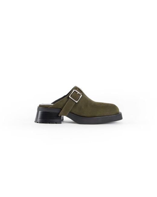 Miista Green Aroa Suede Sabot