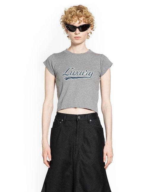 Balenciaga Black Luxury Script Shrunk T-shirt