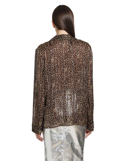 Saint Laurent Brown Pajama Blouse